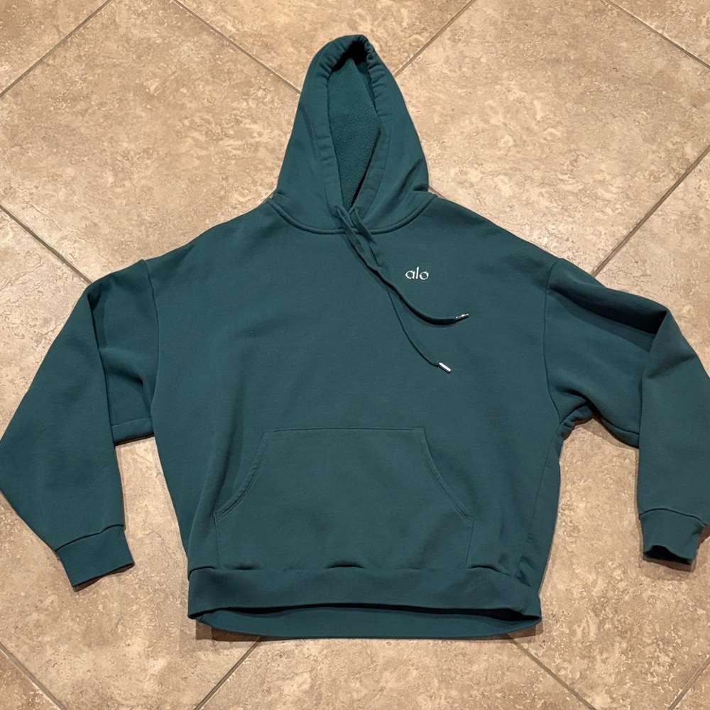Alo yoga teal sweatshirt